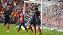 Los azulgranas celebran un gol