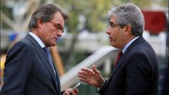 Artur Mas y l�deres de PDeCAT, ERC y Podem apoyan a los querellados