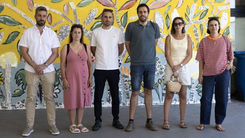 Representantes de la asociaci�n de nais e pais Xunqueira, del colegio de A Lomba