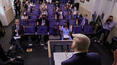 Trump, durante una rueda de prensa en la Casa Blanca