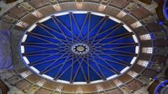 Acto presentaci�n de la restauraci�n de la c�pula de Laboral Ciudad de la Cultura, uno de los elementos m�s singulares del conjunto monumental, declarado bien de inter�s cultural (BIC).