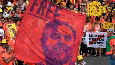 Celebraci�n de la Diada en las calles de Barcelona