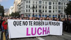 Manifestacin de pensionistas en Oviedo. Imagen de archivo