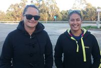 Maia y Shaan, a su llegada.