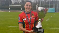 Clara Piquero, ala de la Seleccin Femenina XV de Rugby de Espaa, actuales Campeonas de Europa 2024