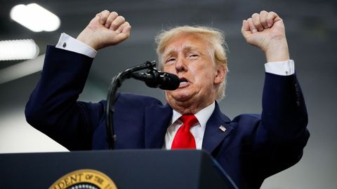 Donald Trump, durante un mitin en Alaska