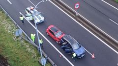 Accidente en la entrada a A Coru�a por la AP-9