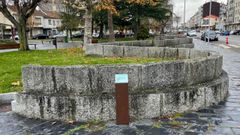 Totem interactivo en el parque do Pombal de Xinzo.