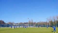 Entrenamiento del Oviedo en El Requexn