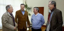 Andrade, Ferreiro, Vi�a y Ferrero, en una reuni�n anterior en el Concello.