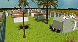 Recreaci�n virtual da futura ampliaci�n do camposanto.