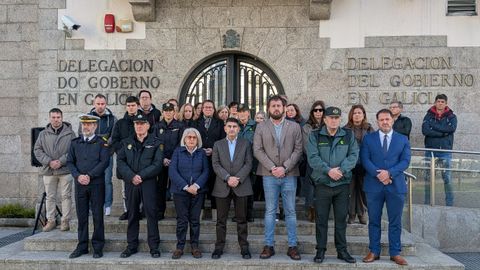 Acto de condena de los �ltimos cr�menes machistas, esta ma�ana en la Delegaci�n del Gobierno�en A Coru�a