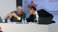 Ansede y Ferreiro durante la Junta Ordinaria del pasado ao en A Malata.