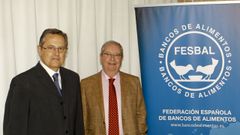 Juan Mateos, nuevo presidente, con �ngel Crespo, de la Federaci�n Nacional de Bancos de Alimentos.