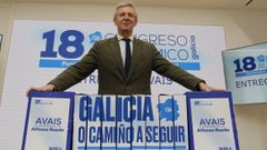 Alfonso Rueda en la entrega de los avales para el Congreso del PPdeG del a�o 2022