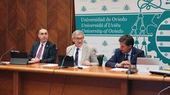 El rector de la Universidad de Oviedo, Santiago Garc�a Granda, presenta los acuerdos del �ltimo Consejo de Gobierno del curso.El rector de la Universidad de Oviedo, Santiago Garc�a Granda, presenta los acuerdos del �ltimo Consejo de Gobierno del curso