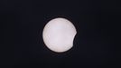 Inicio del eclipse desde A Coru�a