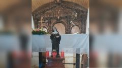 Imagen del retablo que ha desaparecido de la capilla de San Xon.