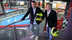 scar Iglesias y Adrin Fernndez, socios del karting.