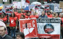 Una de las muchas protestas de la plataforma, celebrada en marzo del 2015 en Santiago. 
