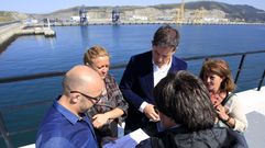 Besteiro y Sestayo visitaron ayer el puerto exterior de Ferrol 