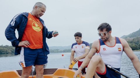Diego Domnguez y Joan Antoni Moreno entrenan en Laias
