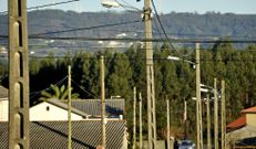 Zona de O Val donde se repuso hace semanas el cable robado. 