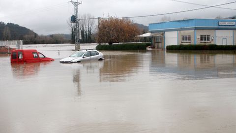 Estado que presenta la localidad de Peaulln, en el concejo de Pravia, por el desbordamiento del ro Naln como consecuencia de las intensas lluvias cadas 