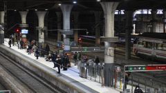 Vista de la estaci�n de tren de Oviedo