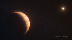 El exoplaneta WD 1856 b, que se muestra en esta ilustraci�n, es un gigante gaseoso que orbita su estrella a una distancia 50 veces menor que la que la Tierra tiene alrededor del Sol. Las observaciones realizadas por el telescopio James Webb de la NASA determinaron la temperatura del planeta y detectaron mol�culas en su atm�sfera.