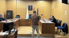 El acusado, durante el juicio en Ourense