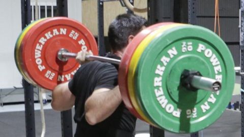 Justyn Vicky, en un entrenamiento