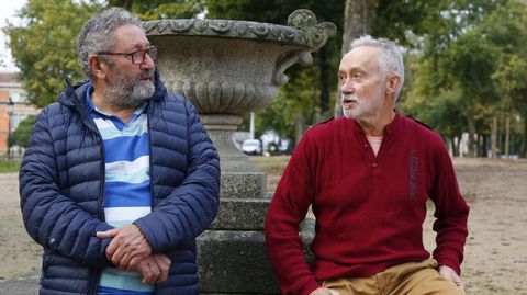 Manuel Alfons�n y Modesto Soutelo, jubilados que integran el movimiento para luchar por pensiones dignas 