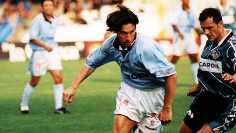 Alexander Mostovoi, en su primer partido con el Celta.