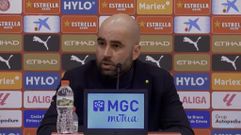 El entrenador del Celta, Claudio Gir�ldez, en la rueda de prensa posterior al triunfo de su equipo ante el Girona.