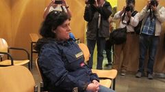 La mujer acusada del abandono de sus tres hijas en Oviedo, en un momento del juicio