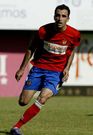 Jos� Arenas, en un partido con el Ourense.