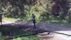 As� provoca un accidente un aficionado al Rally Princesa