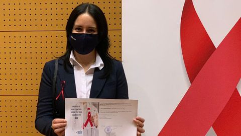 Carla Freijomil recogi� el premio en Santiago