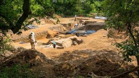 O lugar onde se atoparon os sedimentos que amosan o uso do lume centos de miles de anos antes.
