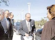 Fraga, a su llegada al parque e�lico