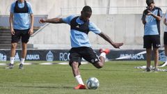 Beauvue entrenando con el Celta durante esta pretemporada