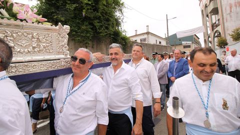 Imágenes de la procesión marítima de la Virxe do Carme en Santiago de Lampón