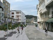 Recreaci�n del vial remodelado, adem�s, sin las naves del muelle.