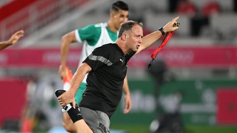 Eduardo Dom�nguez, preparador f�sico vigu�s de la selecci�n de Marruecos.