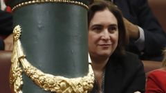 La alcaldesa de Barcelona, Ada Colau, tambi�n en la tribuna de invitados. 