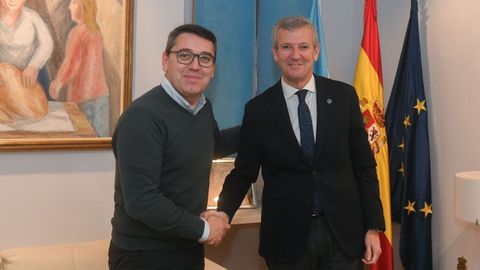 Vega con Alfonso Rueda, presidente de la Xunta