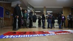 Profesores se encerraron de manera simb�lica en el�IES Nosa Se�ora dos Ollos Grandes de Lugo en la segunda semana de cierres.