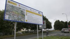 El cartel promocional de la intervenci�n, colocado para el inicio oficial, es la �nica evidencia de las obras en la zona.