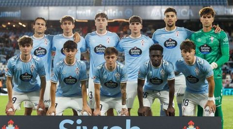 Alineaci�n del Celta Fortuna ante la Real Sociedad B.